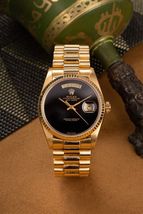 rolex reference number f218238|rolex day date onyx dial.